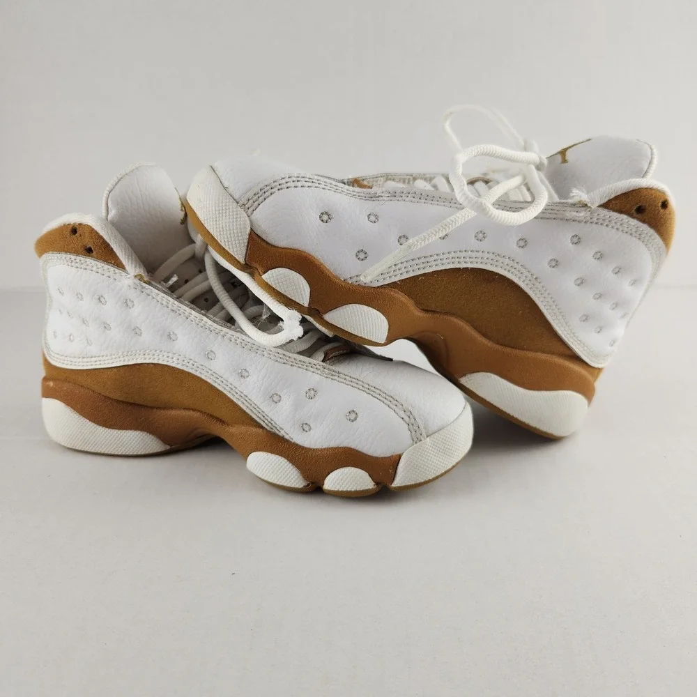 Jordan Shoes Kids 12C White Wheat Air Jordan 13 Retro DJ3005-171 Basketball‎ Mid